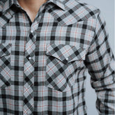Camisa Hannover Cua Franela Gris Negro 360